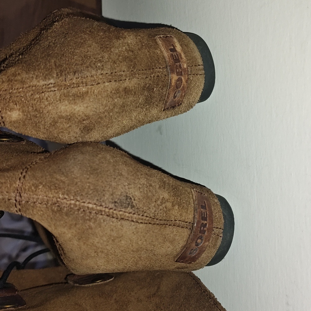Sorel Brown Suede Wedge Boots - Picture 6 of 7